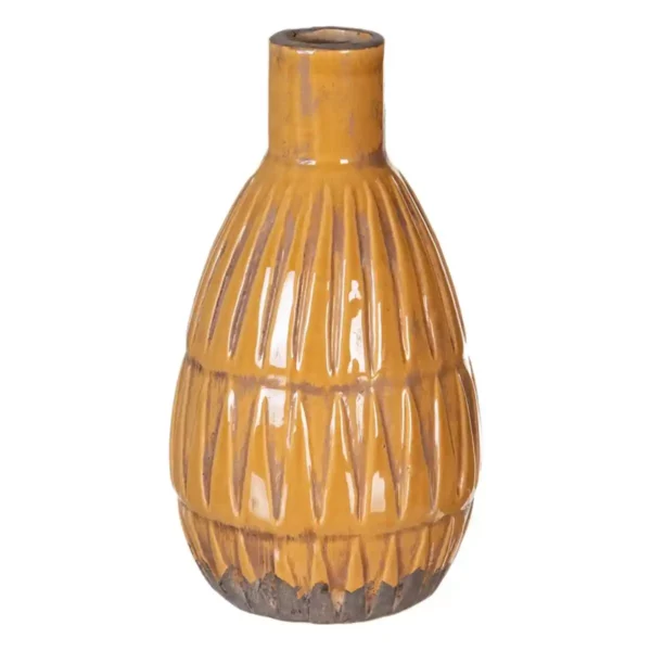 Vase 14 x 14 x 25 5 cm ceramique moutarde_2783. DIAYTAR SENEGAL - Là où Chaque Produit Évoque une Émotion. Parcourez notre catalogue et choisissez des articles qui vous touchent et qui enrichissent votre expérience.