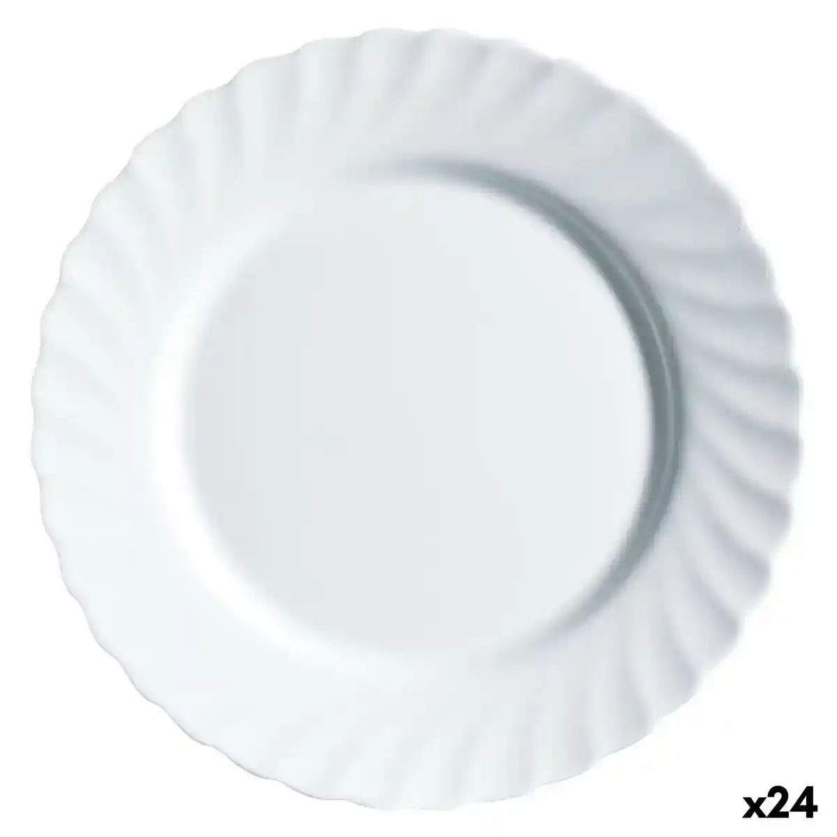 Assiette plate luminarc trianon verre blanc o 24 5 cm 24 unites _4559. DIAYTAR SENEGAL - L'Art de Choisir, l'Art de S'émerveiller. Explorez notre boutique en ligne et choisissez des articles qui éveillent votre sens de l'émerveillement.
