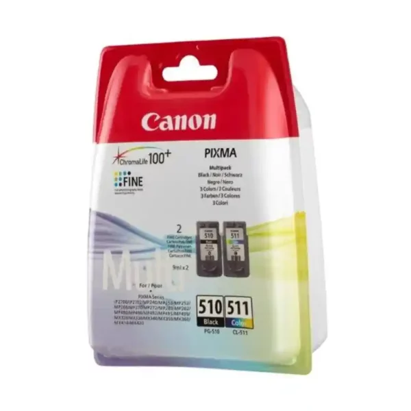 Cartouche d'encre compatible Canon PG-510/CL511 Noir Tricolore Jaune Cyan Magenta. SUPERDISCOUNT FRANCE