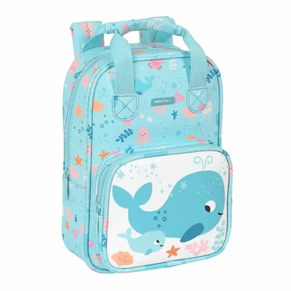 Cartable Safta Ballenita Blanc Bleu Clair (20 x 28 x 8 cm). SUPERDISCOUNT FRANCE