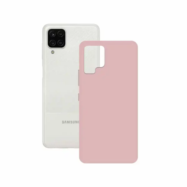 Coque mobile KSIX Samsung Galaxy A12 Rose. SUPERDISCOUNT FRANCE