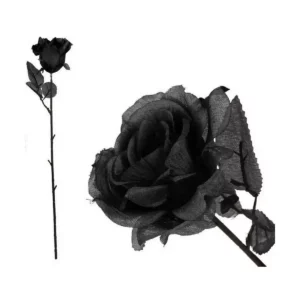 Fleur 48 cm Noir Halloween. SUPERDISCOUNT FRANCE