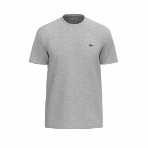 T-shirt manches courtes Homme Lacoste Coton Gris clair. SUPERDISCOUNT FRANCE