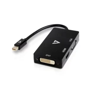Adaptateur Mini DisplayPort vers VGA/DVI/HDMI V7 V7MDP-VGADVIHDMI-1E Noir. SUPERDISCOUNT FRANCE