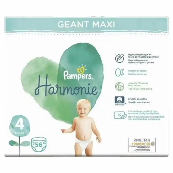 Couches Pampers Harmonie Taille 4 (56 uds). SUPERDISCOUNT FRANCE