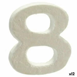 Décoration polystyrène Numéro 8 (2 x 15 x 10 cm) (12 Unités). SUPERDISCOUNT FRANCE