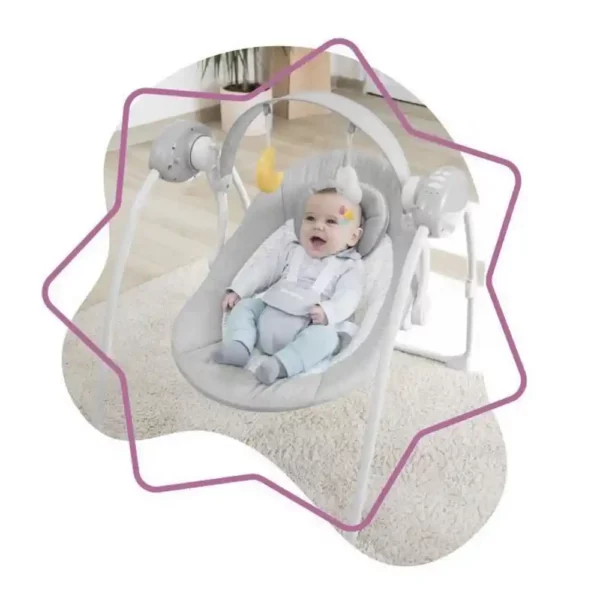 Rocking Chair Badabulle Candy Comfort Swing Gris Blanc. SUPERDISCOUNT FRANCE