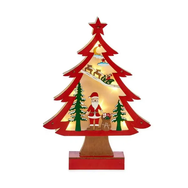 Sapin de noel lumineux 3d pere noel bois rouge 5 x 30 x 21 cm _7711. Bienvenue sur DIAYTAR SENEGAL - Où Choisir est un Voyage Passionnant. Plongez dans notre catalogue et trouvez des produits qui révèlent la diversité et la beauté du Sénégal.