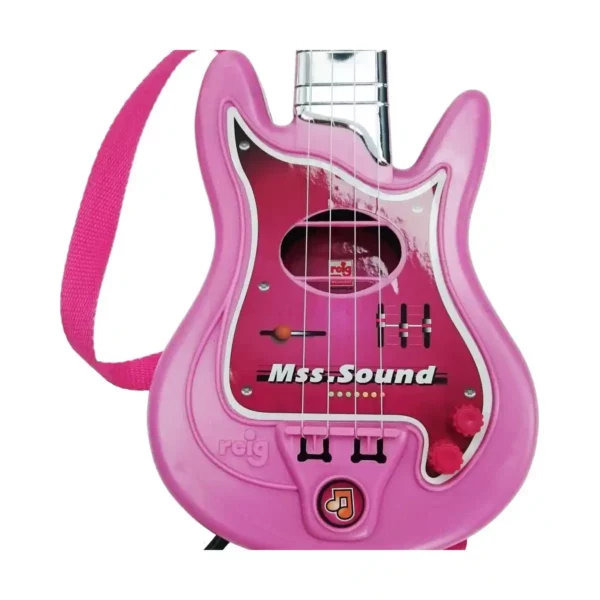 Baby Guitar Reig Microphone Rose. SUPERDISCOUNT FRANCE
