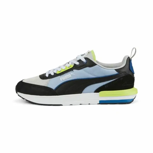 Baskets Casual Homme Puma R22 Bleu Jaune. SUPERDISCOUNT FRANCE