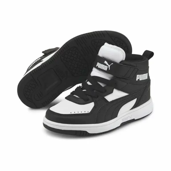 Chaussures de sport pour enfants Puma Rebound Joy Noir Blanc. SUPERDISCOUNT FRANCE