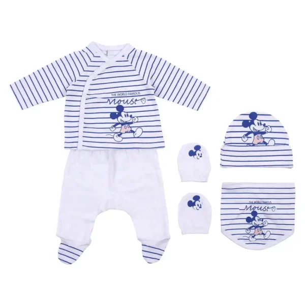 Ensemble de vêtements Mickey Mouse 4 pièces Blanc (1 mois). SUPERDISCOUNT FRANCE