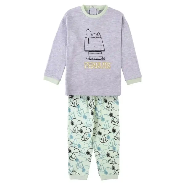 Pyjama Enfant Snoopy Gris Vert. SUPERDISCOUNT FRANCE