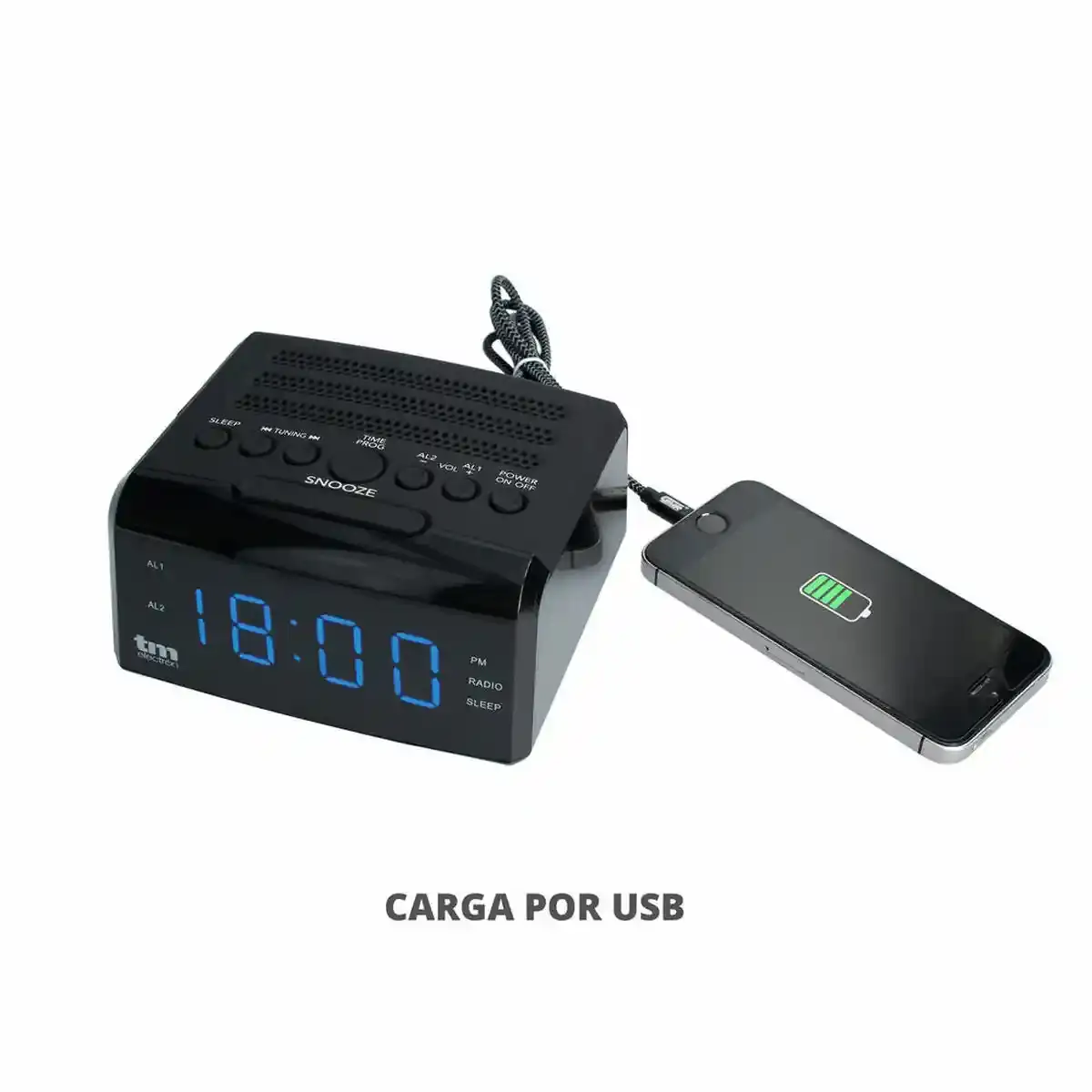 Radio-réveil LED PLL FM 0,5 W. SUPERDISCOUNT FRANCE