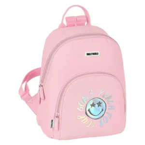 Sac à dos décontracté Smiley Iris Rose (25 x 30 x 13 cm). SUPERDISCOUNT FRANCE