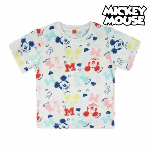 T-shirt manches courtes enfant Mickey Mouse 73717 Blanc. SUPERDISCOUNT FRANCE