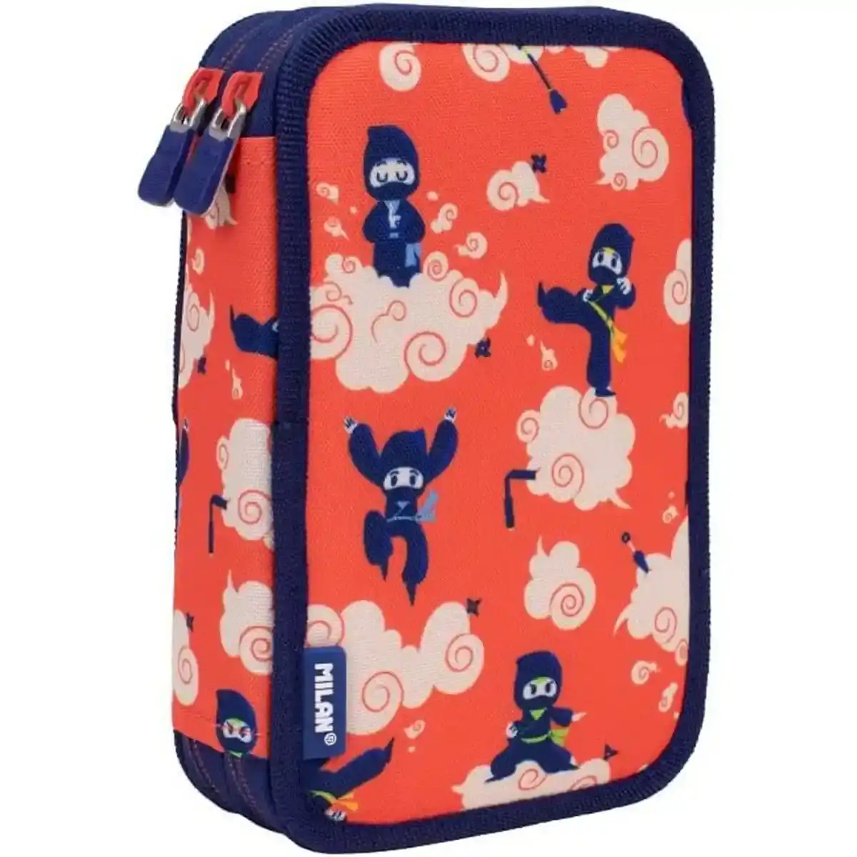 Trousse Double Milan Ninjutsu Rouge (19,5 x 13 x 5 cm). SUPERDISCOUNT FRANCE