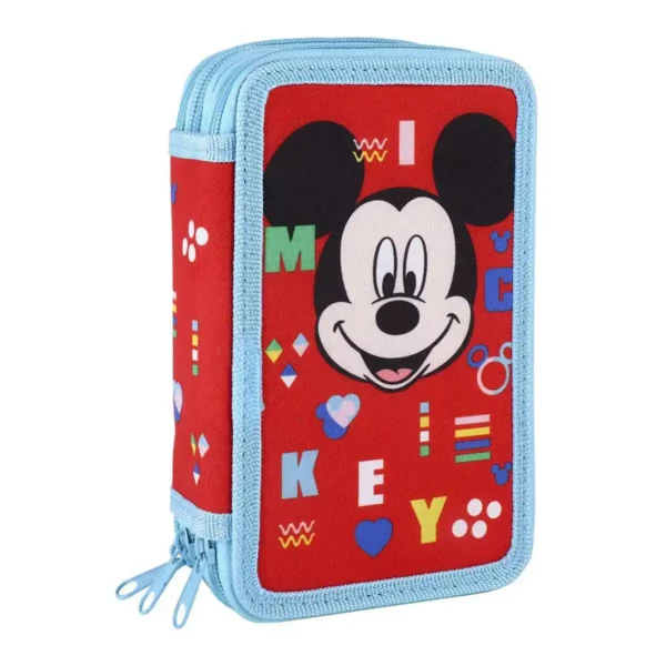 Trousse Triple Mickey Mouse 43 Pièces Rouge (12 x 19,5 x 6,5 cm). SUPERDISCOUNT FRANCE