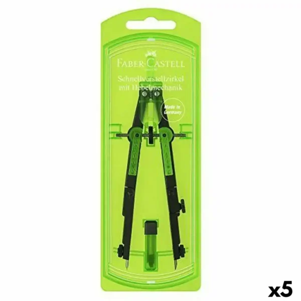 Boussole Faber-Castell Noir/Vert 5 Unités. SUPERDISCOUNT FRANCE