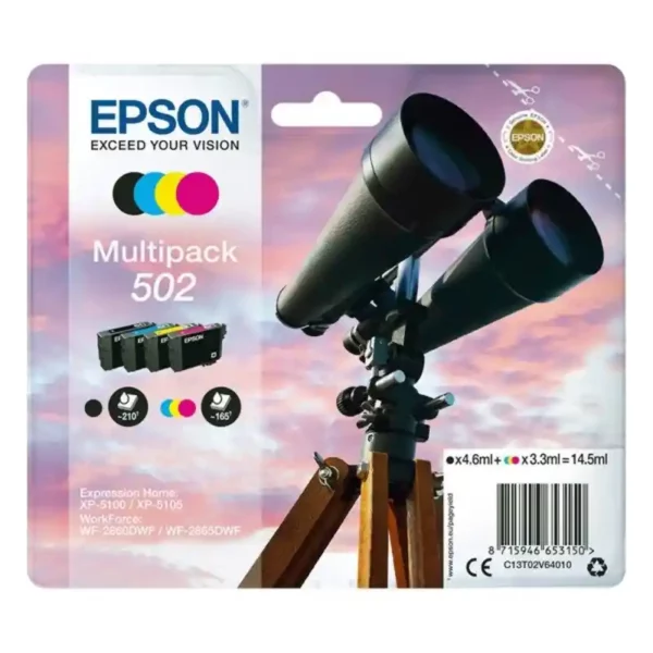 Cartouche d'encre compatible Epson 502 Multipack 14,5 ml Jaune Noir Cyan Magenta Oui. SUPERDISCOUNT FRANCE