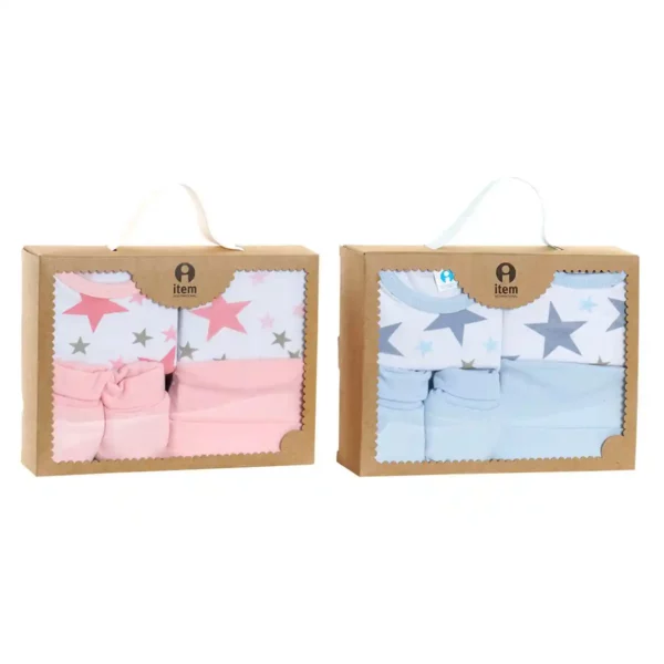 Ensemble de vêtements DKD Home Decor Cotton Stars Bleu Rose. SUPERDISCOUNT FRANCE