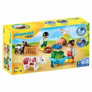 Playset Playmobil 1.2.3 Fun in the Farm 71158 12 pièces. SUPERDISCOUNT FRANCE