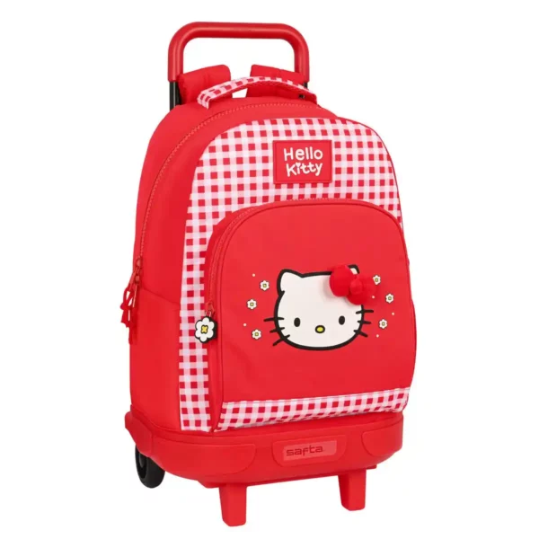 Sac à dos scolaire à roulettes Hello Kitty Spring Red (33 x 45 x 22 cm). SUPERDISCOUNT FRANCE