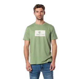 T-shirt à manches courtes pour homme Rip Curl Hallmark Green. SUPERDISCOUNT FRANCE