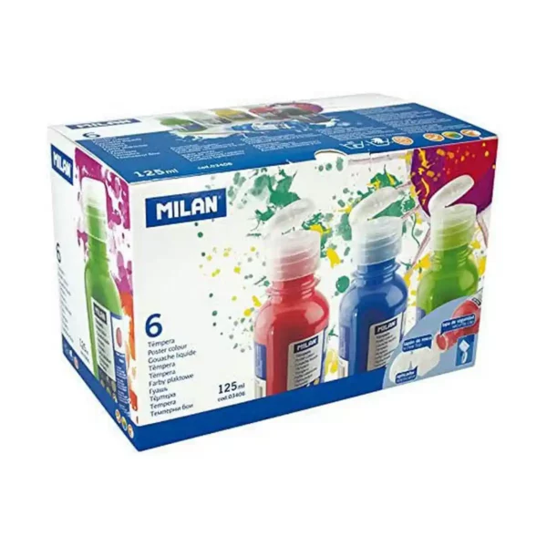 Tempera Milan 125 ml Bleu Blanc Multicolore Peinture. SUPERDISCOUNT FRANCE