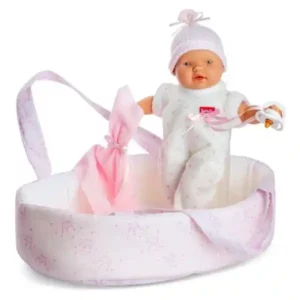 Baby Doll Berjuan Panier Rose (28 cm). SUPERDISCOUNT FRANCE