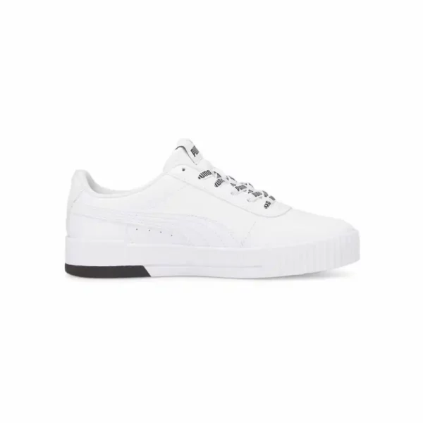 Baskets de sport pour femme Puma Carina Logomania Blanc. SUPERDISCOUNT FRANCE