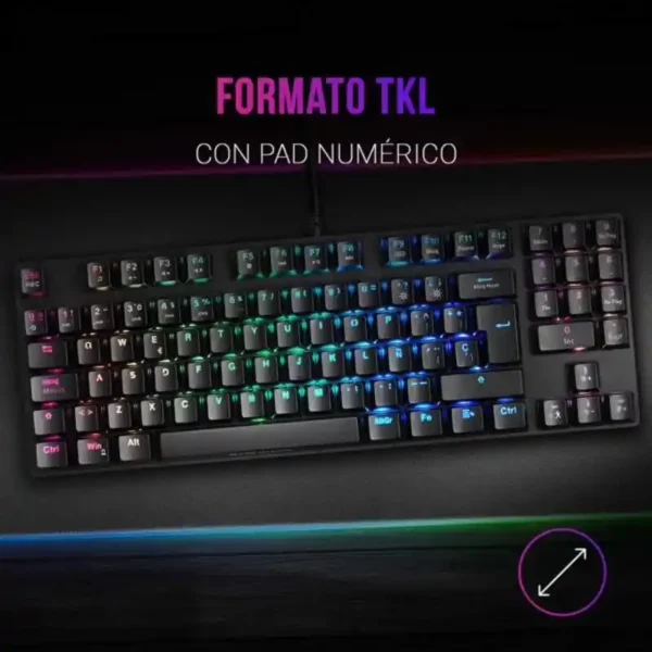 Clavier Gaming Mars Gaming MKREVOPROBPT LED RGB PT Qwerty Portugais Noir Singe Portugais (1 pièce). SUPERDISCOUNT FRANCE