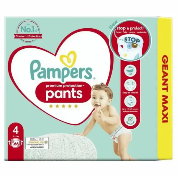 Couches jetables Pampers Premium Protection 4 (66 uds). SUPERDISCOUNT FRANCE