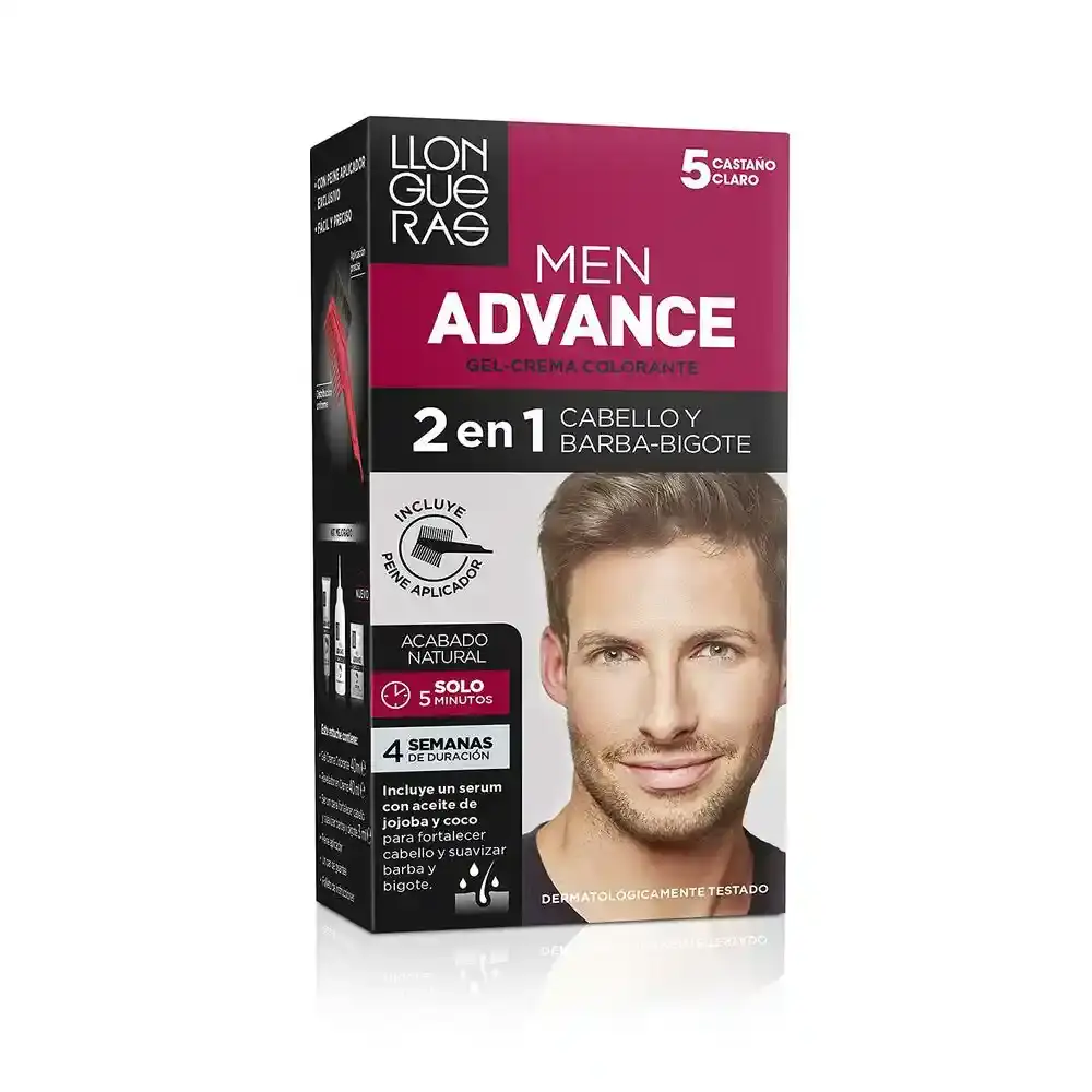 Creme colorante llongueras men advance semi permanente 5 chatain clair 4 pcs _3173. Entrez dans le Monde de DIAYTAR SENEGAL - Où la Satisfaction est la Priorité. Explorez notre sélection pensée pour vous offrir une expérience de shopping qui va au-delà de vos attentes.