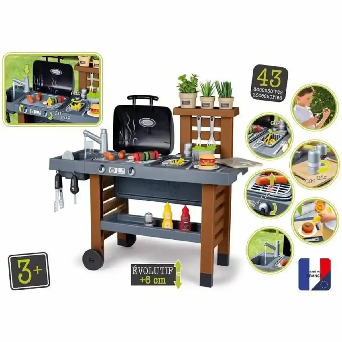 Cuisine jouet smoby garden kitchen barbecue 43 pieces_6443. DIAYTAR SENEGAL - Où Choisir Devient un Plaisir. Découvrez notre boutique en ligne et choisissez parmi une variété de produits qui satisferont tous vos besoins.