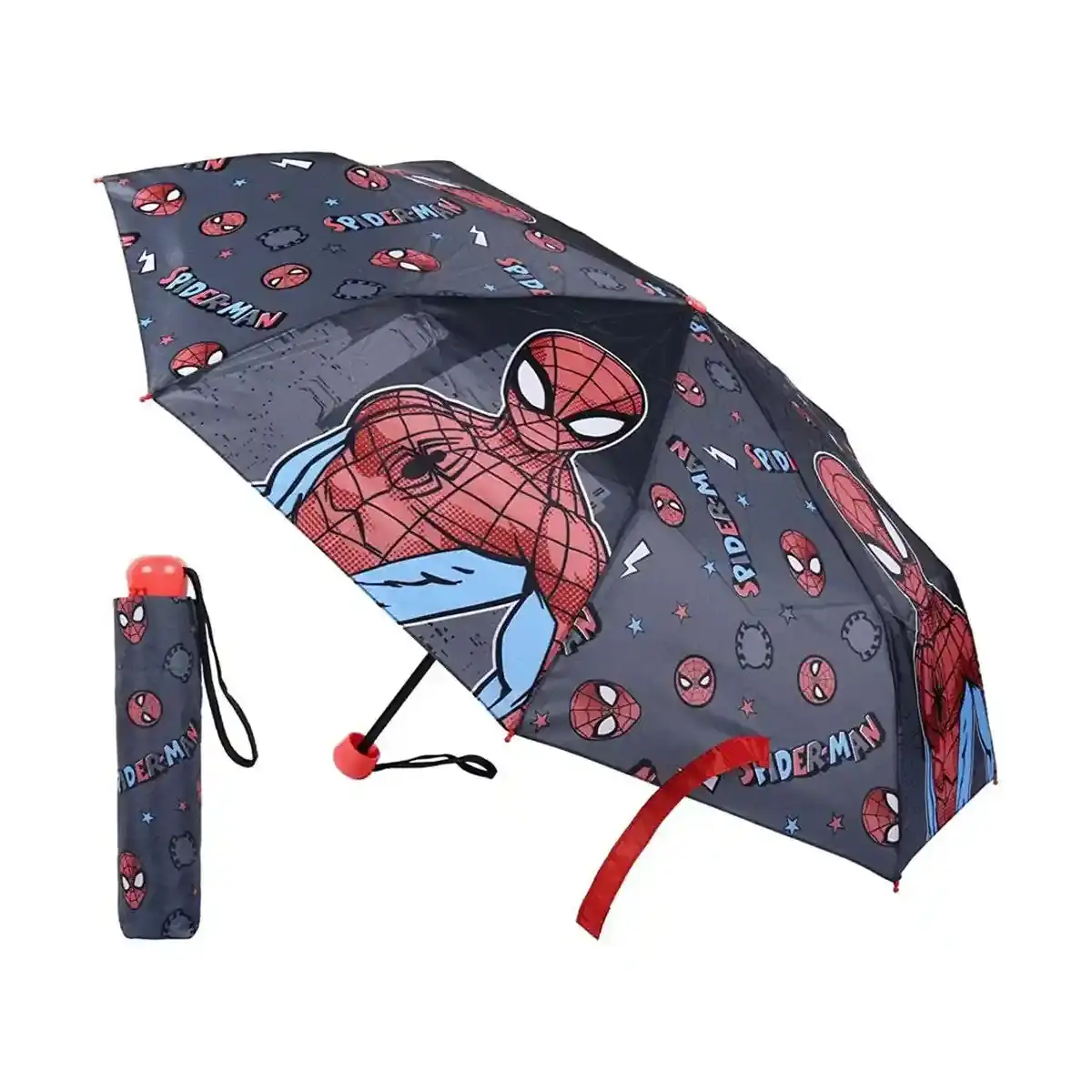 Parapluie Pliable Spiderman Gris (Ø 92 cm). SUPERDISCOUNT FRANCE