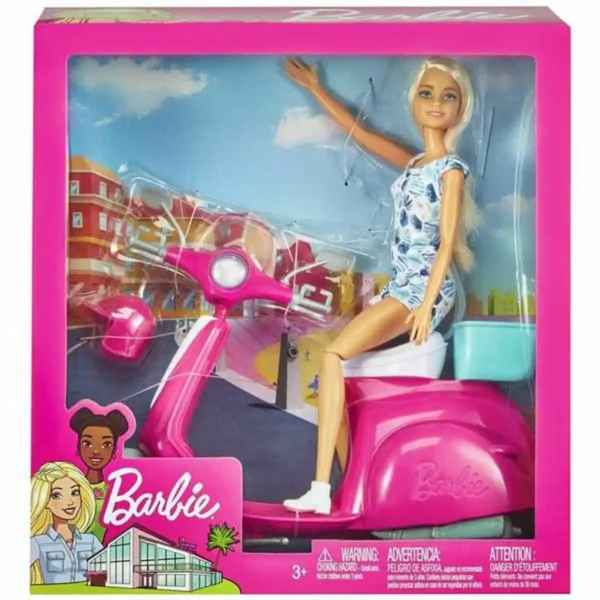 Poupée Mattel Barbie et son scooter. SUPERDISCOUNT FRANCE