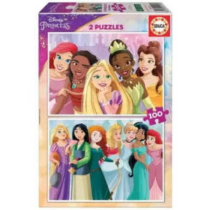 Puzzle Educa Disney Princess (2 x 100 pcs). SUPERDISCOUNT FRANCE