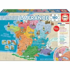Puzzle Enfant Educa Carte Départements et Régions de France (150 pièces). SUPERDISCOUNT FRANCE