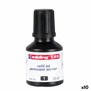 Recharge d'encre Edding T25 Noir Permanent 30 ml (10Unités). SUPERDISCOUNT FRANCE