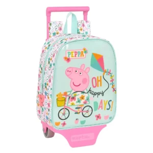 Sac à Dos Scolaire à Roulettes Peppa Pig Cosy corner Bleu Clair (22 x 28 x 10 cm). SUPERDISCOUNT FRANCE