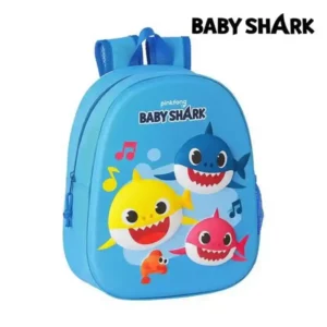 Sac enfant 3D Baby Shark M890 Bleu Clair (27 x 32 x 10 cm). SUPERDISCOUNT FRANCE