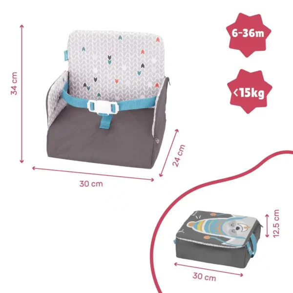 Siège bébé Badabulle Gris (Reconditionné A). SUPERDISCOUNT FRANCE