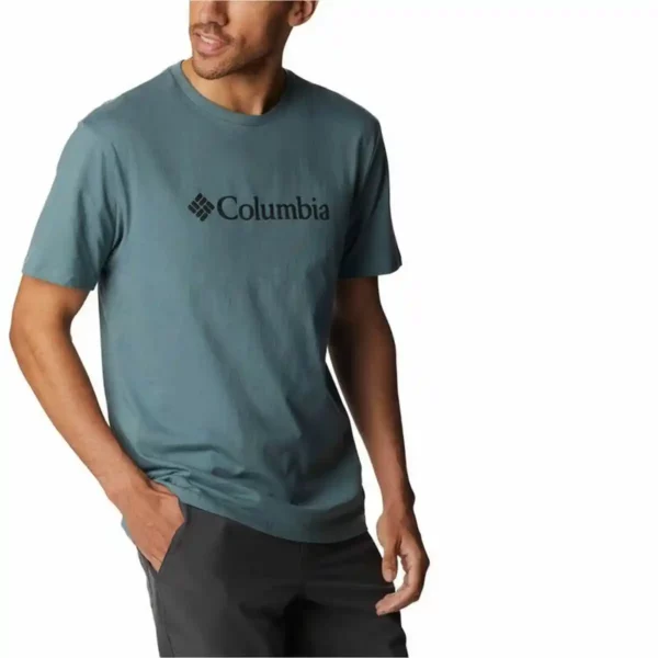 T-shirt à manches courtes pour homme Columbia CSC Basic Logo Cyan. SUPERDISCOUNT FRANCE