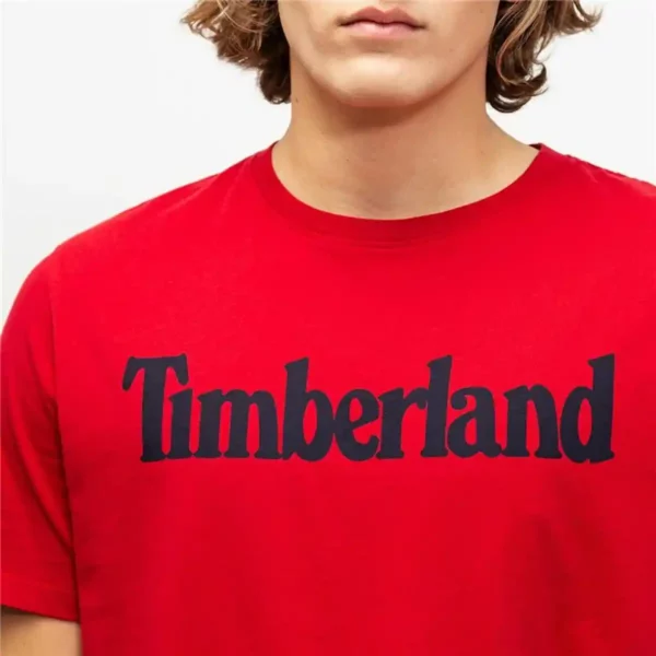T-shirt à manches courtes pour homme Timberland Kennebec Linear Red. SUPERDISCOUNT FRANCE