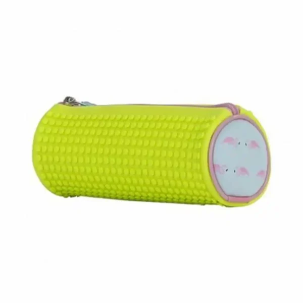 Trousse Scolaire Cylindrique Nikidom Jaune. SUPERDISCOUNT FRANCE