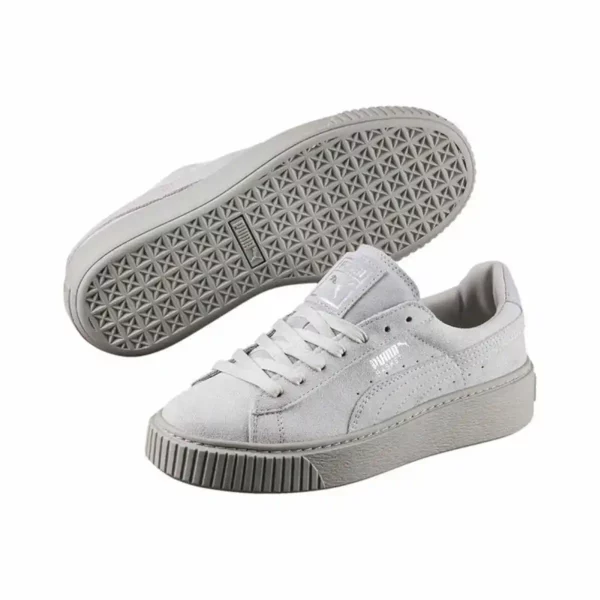 Baskets de sport pour femme Puma Basket Platform Reset Blanc. SUPERDISCOUNT FRANCE