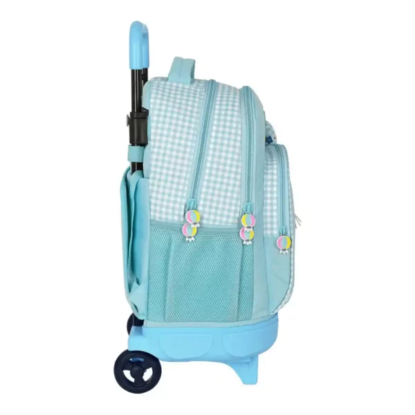 Sac à dos scolaire à roulettes BlackFit8 Fly with me Blanc Bleu ciel 22 L. SUPERDISCOUNT FRANCE