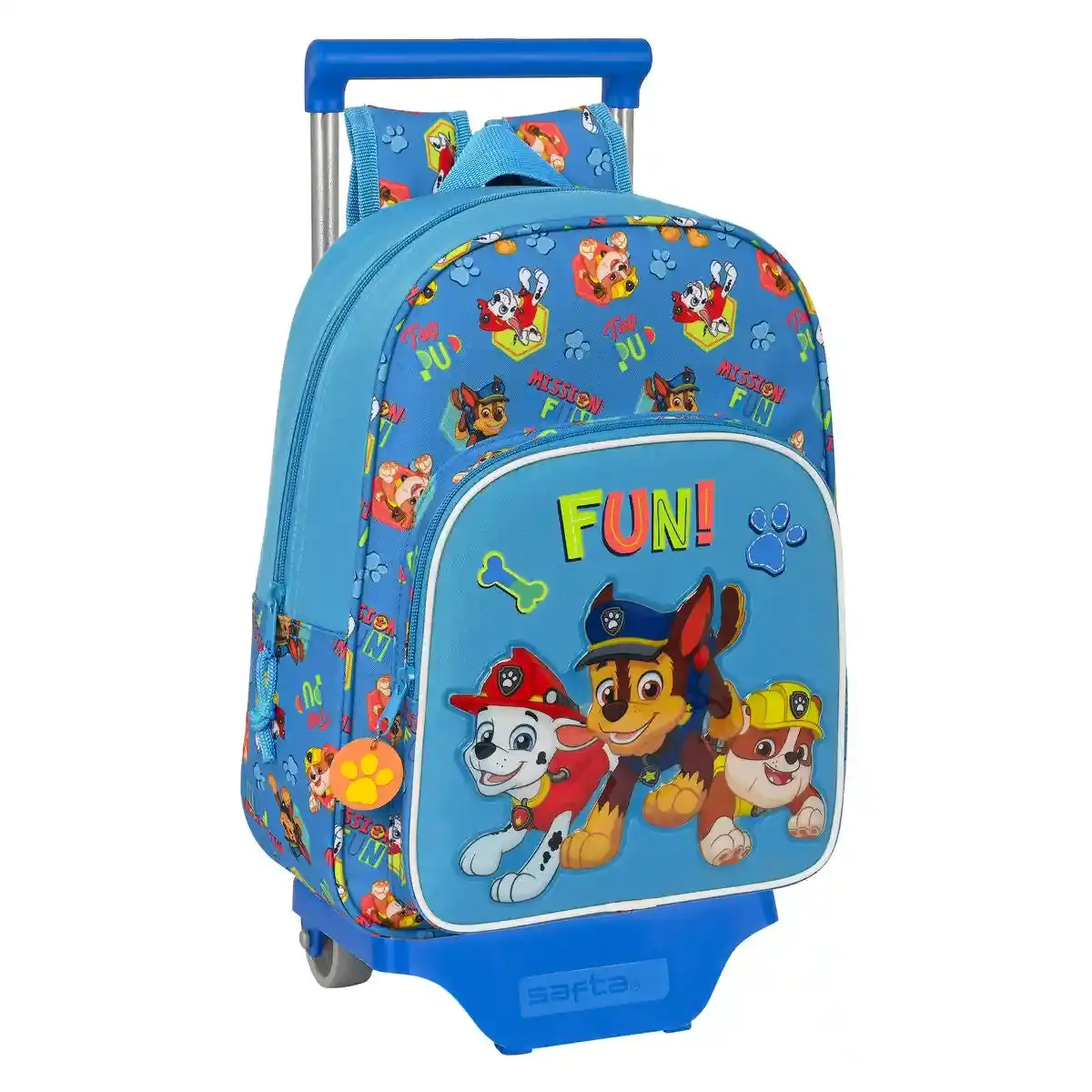 Sac à dos scolaire à roulettes The Paw Patrol Friendship Bleu (26 x 34 x 11 cm). SUPERDISCOUNT FRANCE