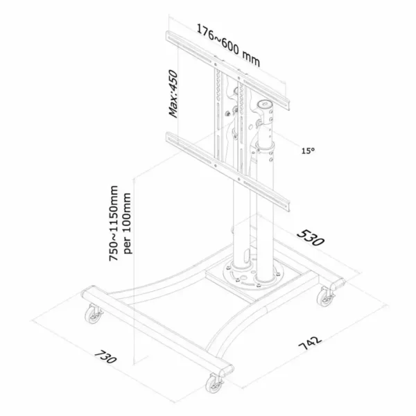 Support TV Neomounts PLASMA-M1200. SUPERDISCOUNT FRANCE